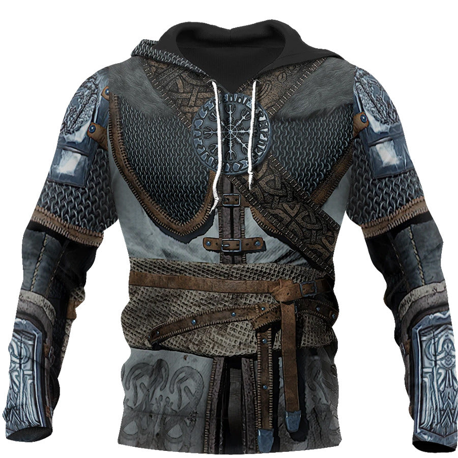 2021 New Men's Medieval Knight Hoodie