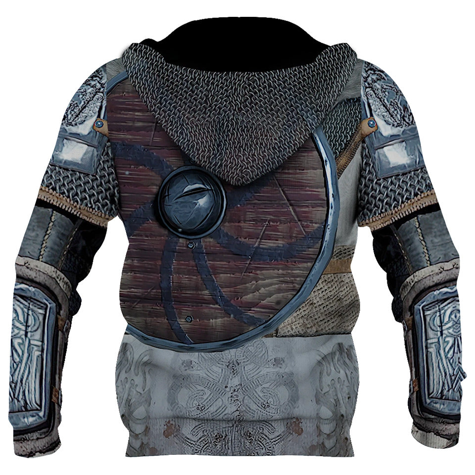 2021 New Men's Medieval Knight Hoodie